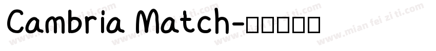 Cambria Match字体转换